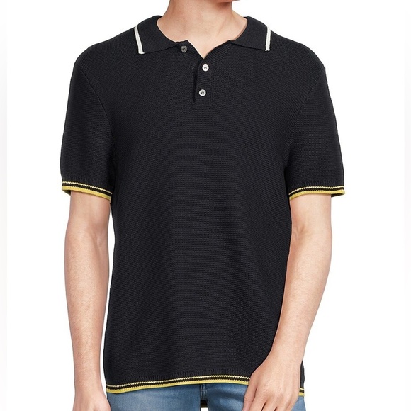 ATM | Linen Blend Yarn Tipped Polo - Picture 1 of 5